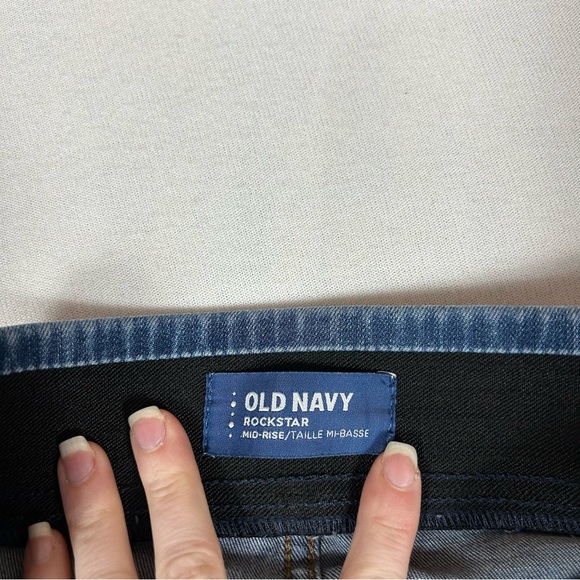 Old Navy Dark Blue Distressed Jeggings - Picture 5 of 11